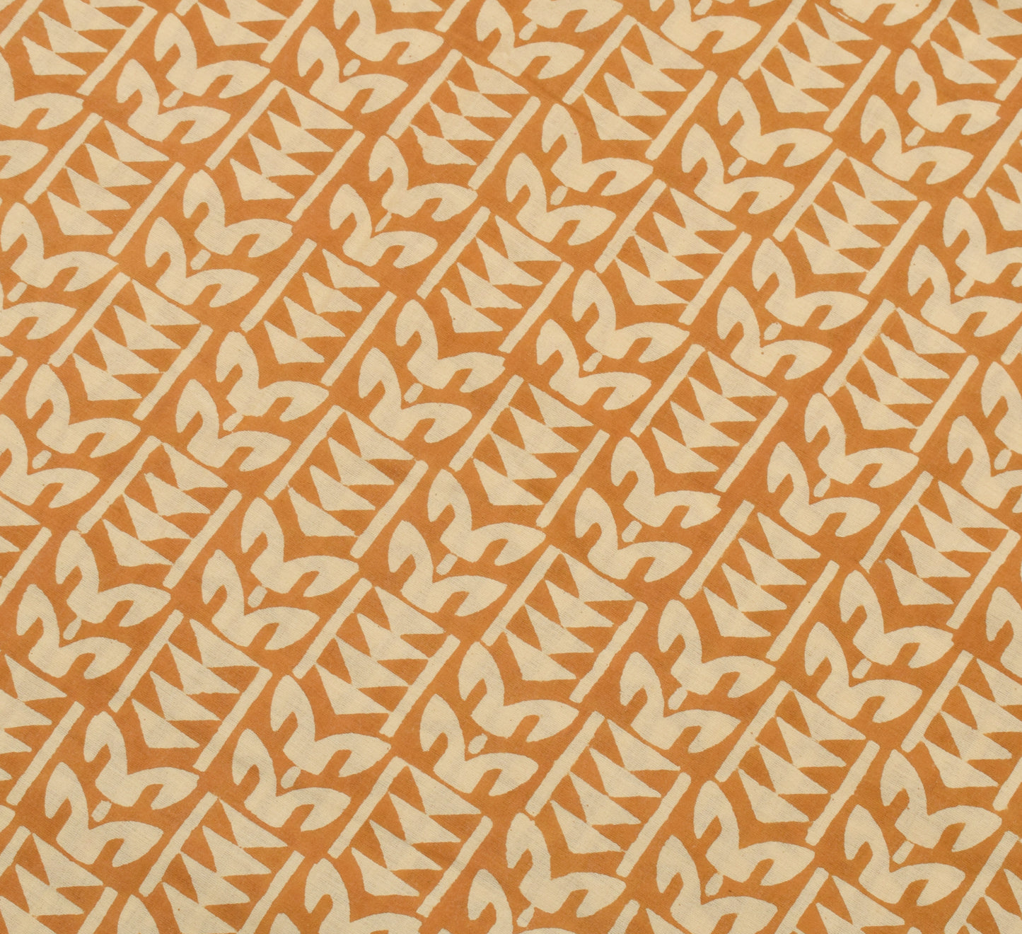 Sushila Vintage Mustard Saree 100% Pure Cotton Printed Soft 5 Yard Craft Fabric