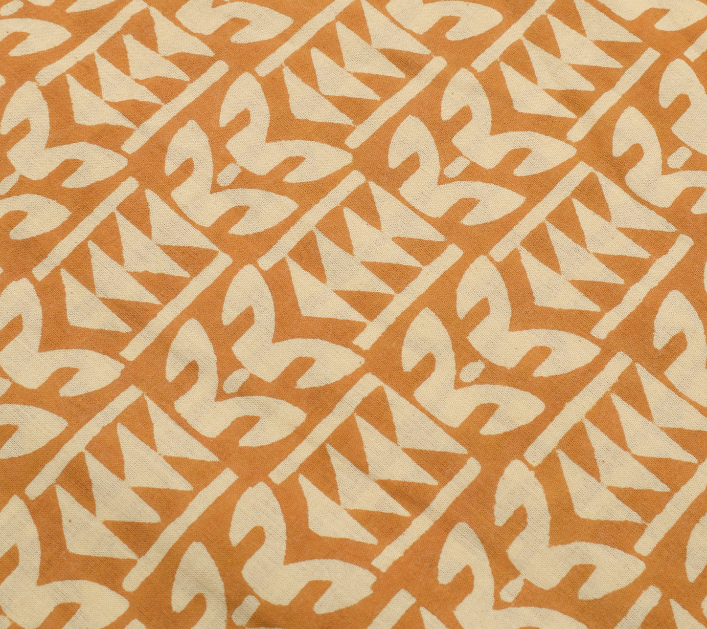 Sushila Vintage Mustard Saree 100% Pure Cotton Printed Soft 5 Yard Craft Fabric