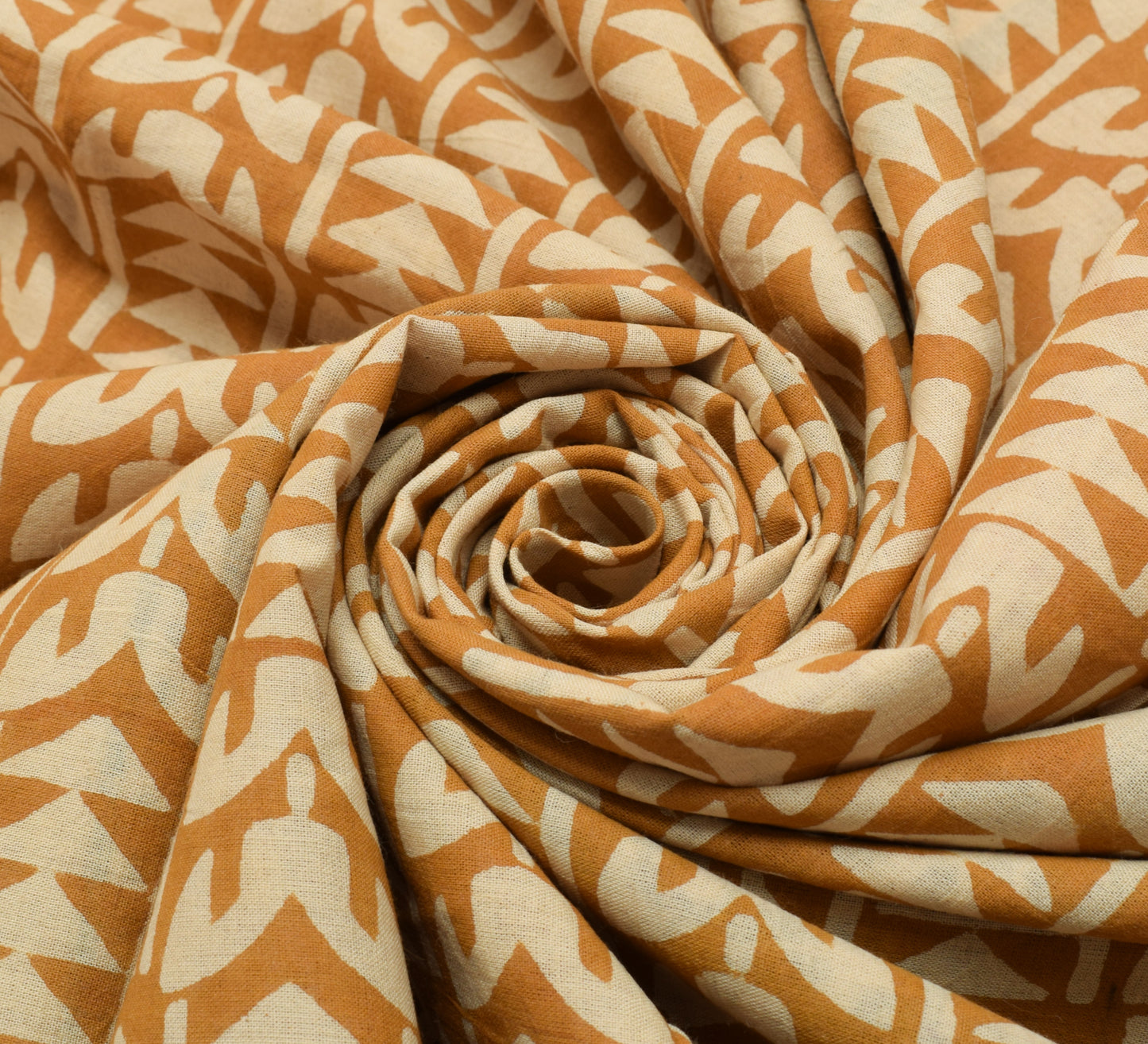 Sushila Vintage Mustard Saree 100% Pure Cotton Printed Soft 5 Yard Craft Fabric
