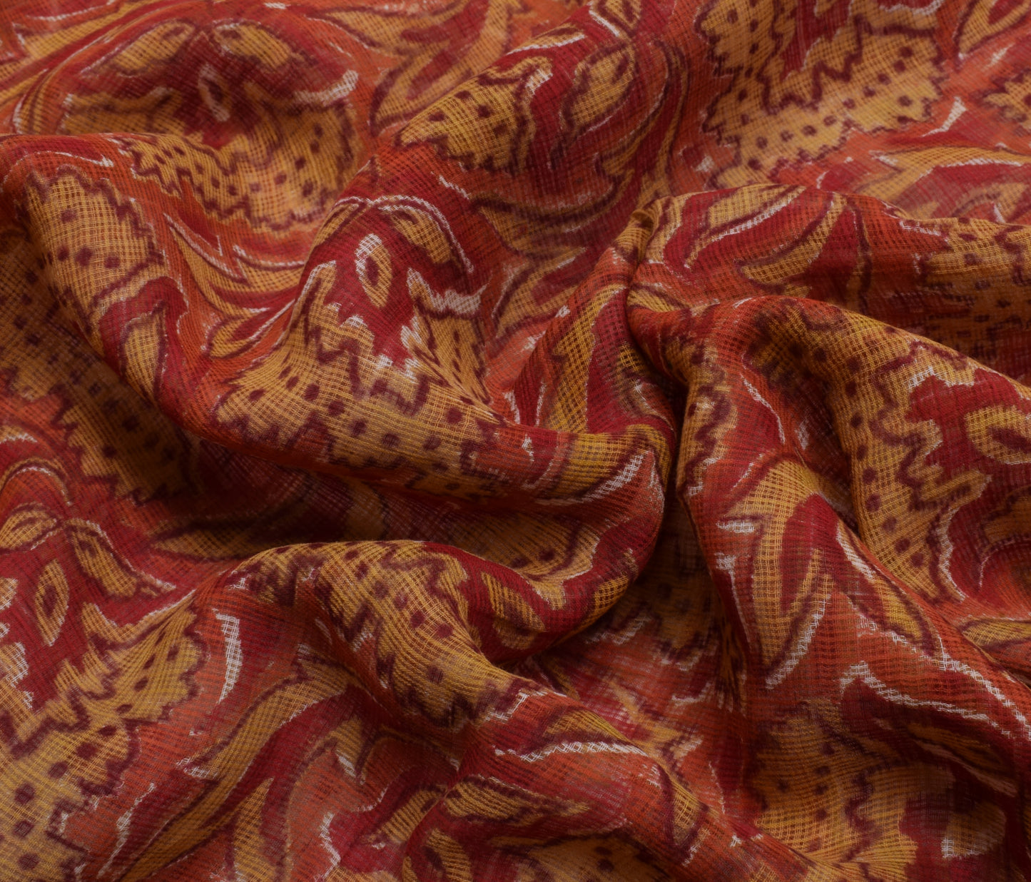 Sushila Vintage Indian Saree 100% Pure Cotton Printed Floral Craft 5 Yard Fabric