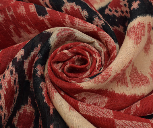 Sushila Vintage Indian Multi-Color Saree Blend Cotton Printed Soft Craft Fabric