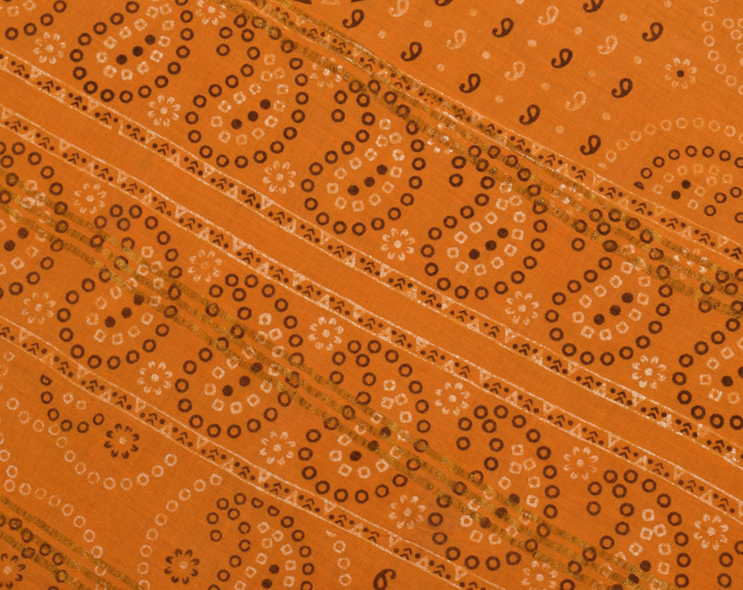 Sushila Vintage Maroon Saree 100% Pure Cotton Bandhani Printed Soft Craft Fabric