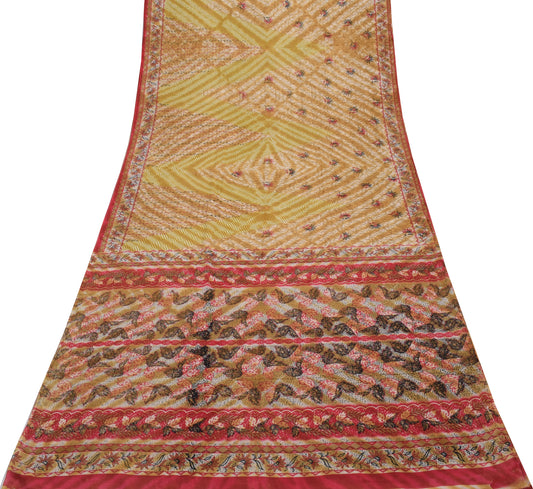 Sushila Vintage Multi-Color Saree Pure Cotton Printed Floral Soft Craft Fabric