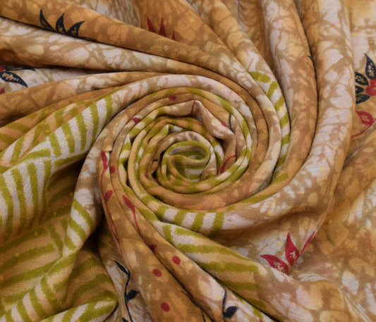Sushila Vintage Multi-Color Saree Pure Cotton Printed Floral Soft Craft Fabric