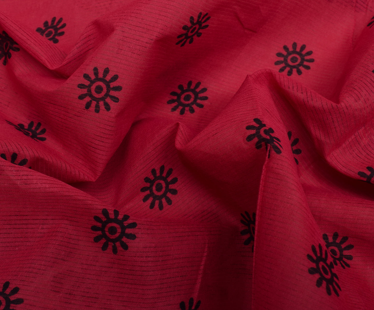 Sushila Vintage Indian Saree 100% Pure Cotton Hand Printed Soft Craft Fabric