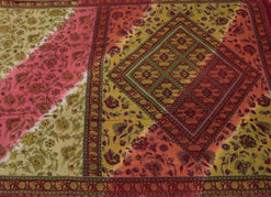 Sushila Vintage Indian Saree 100% Pure Cotton Printed Floral Soft Craft Fabric
