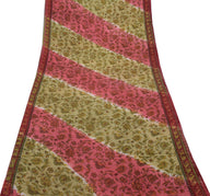 Sushila Vintage Indian Saree 100% Pure Cotton Printed Floral Soft Craft Fabric