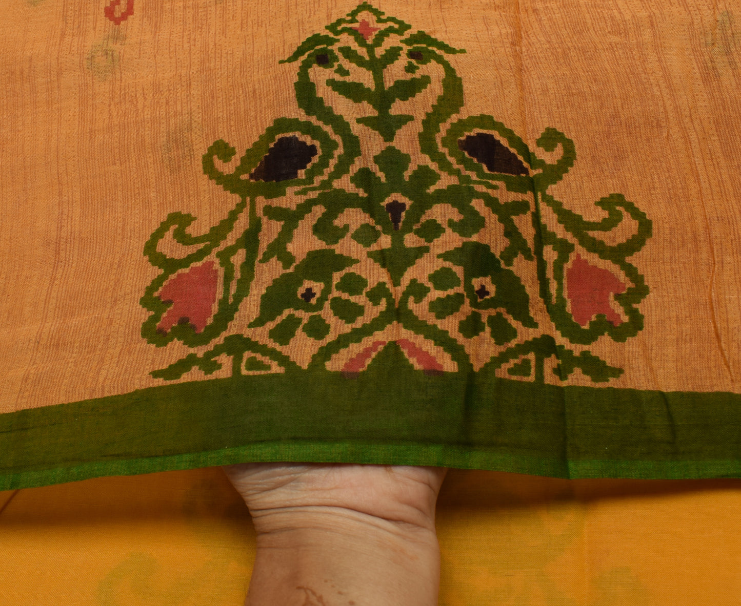 Sushila Vintage Indian Saree 100% Pure Cotton Printed Floral Soft Craft Fabric