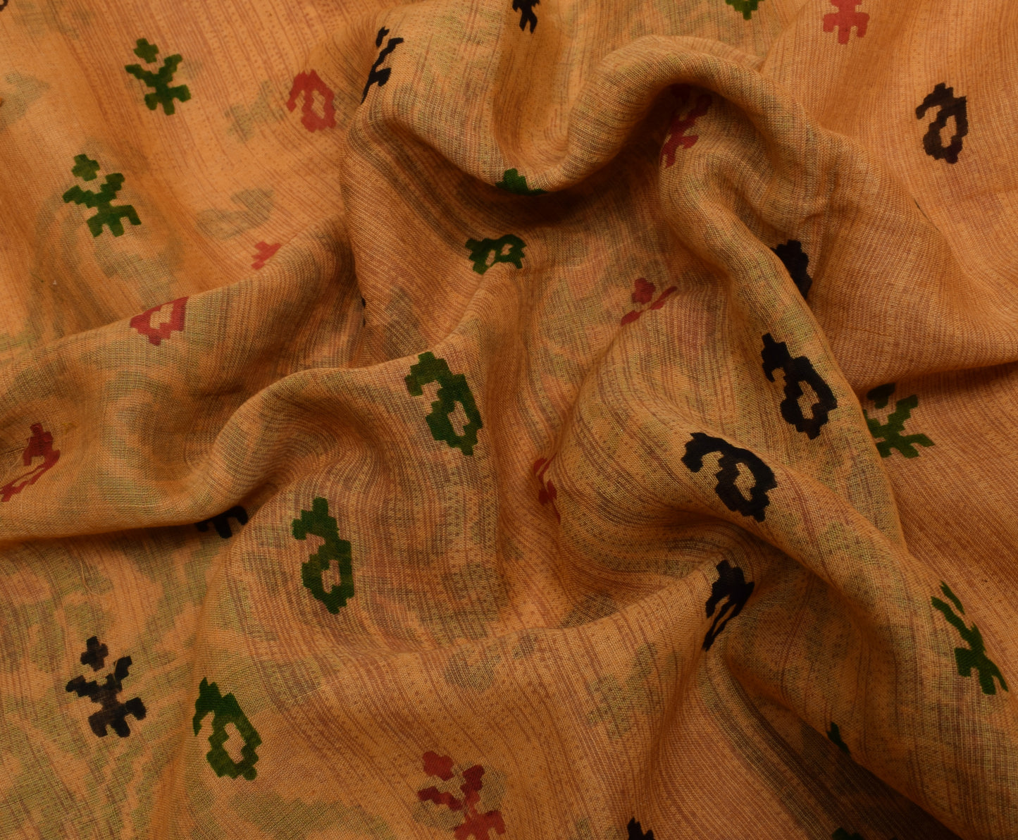 Sushila Vintage Indian Saree 100% Pure Cotton Printed Floral Soft Craft Fabric
