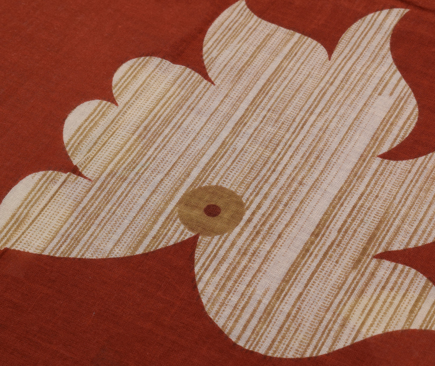 Sushila Vintage Brown Saree 100% Pure Cotton Printed Floral Soft Craft Fabric