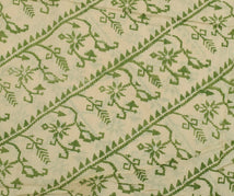 Sushila Vintage Cream Saree 100% Pure Cotton Printed Floral Soft Craft Fabric