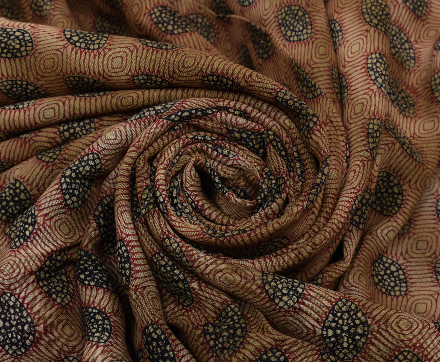 Sushila Vintage Indian Saree Pure Cotton Printed 5 Yard Soft Craft Sari Fabric