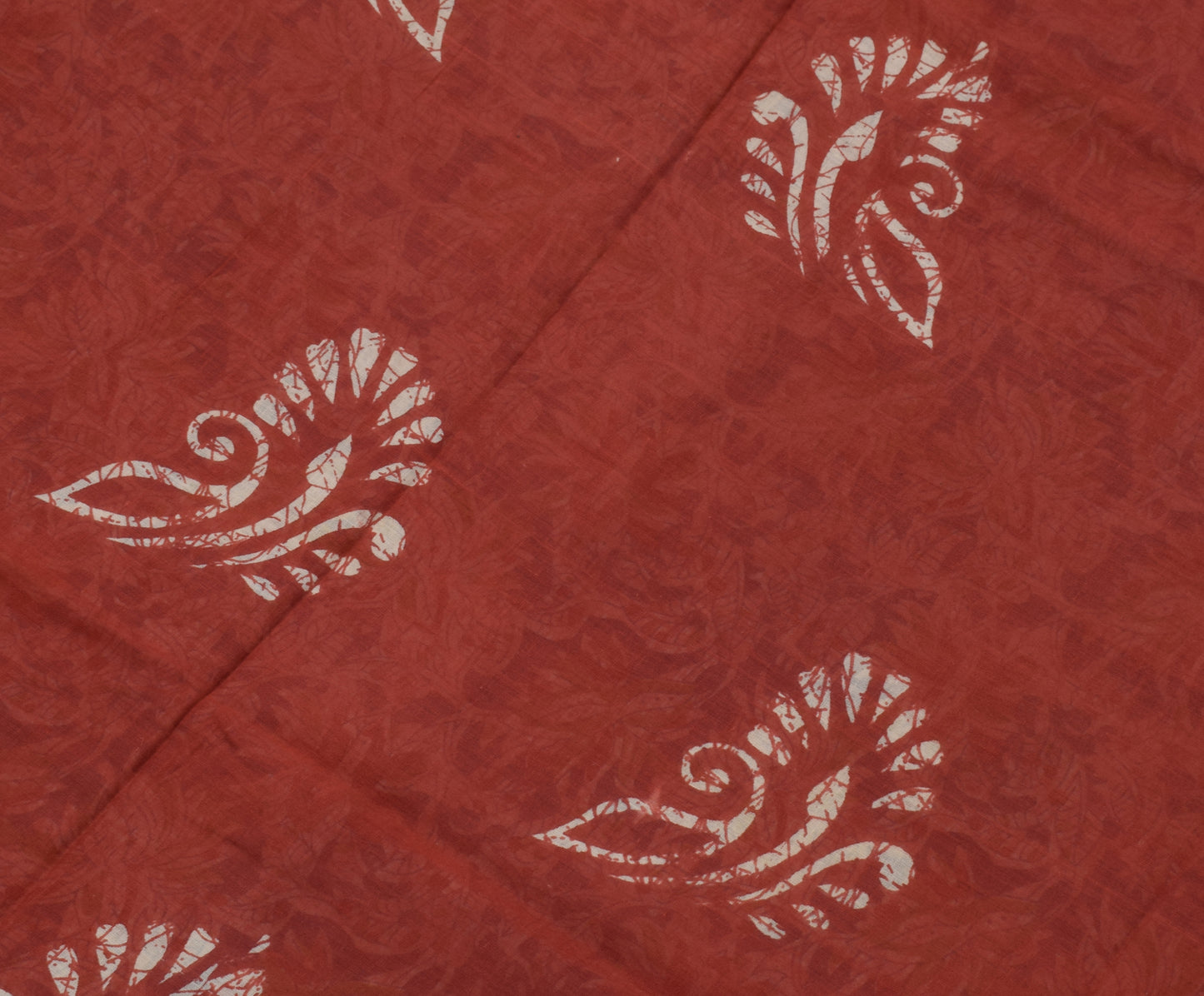Sushila Vintage Maroon Saree Pure Cotton Kalamkari Printed Soft Craft Fabric