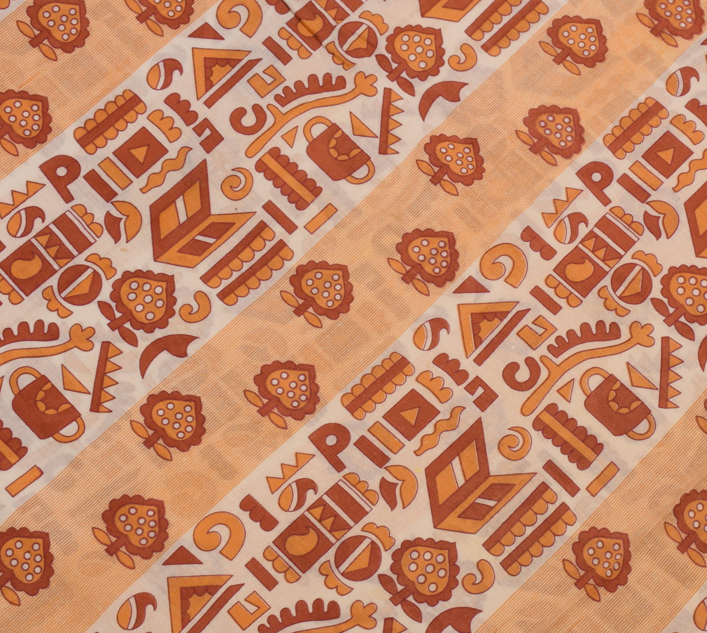Sushila Vintage Indian Saree 100% Pure Cotton Printed 5 Yard Soft Craft Fabric