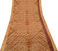 Sushila Vintage Brown Saree 100% Pure Cotton Printed Floral Soft Craft Fabric