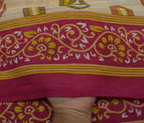 Sushila Vintage Indian Saree 100% Pure Cotton Printed Paisley Soft Craft Fabric
