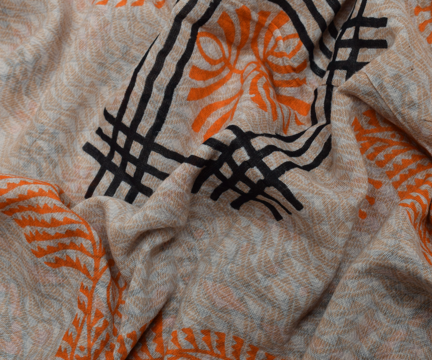 Sushila Vintage Indian Saree 100% Pure Cotton Printed Soft Craft Sari Fabric