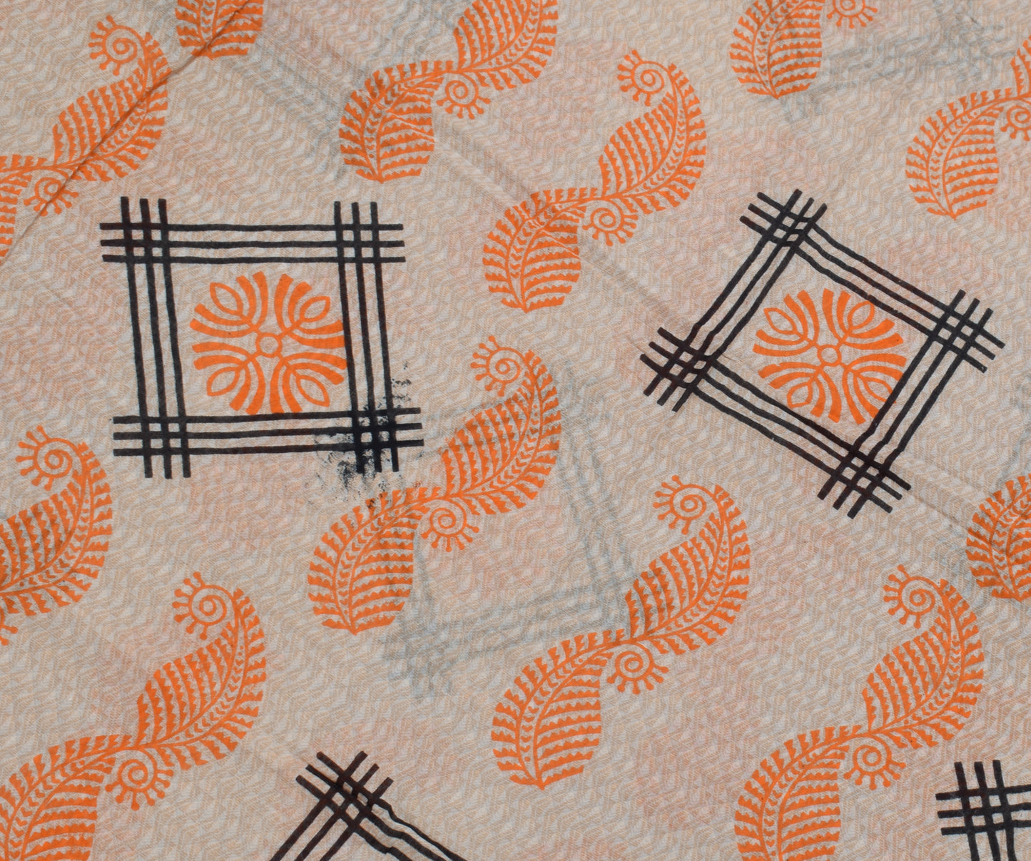 Sushila Vintage Indian Saree 100% Pure Cotton Printed Soft Craft Sari Fabric