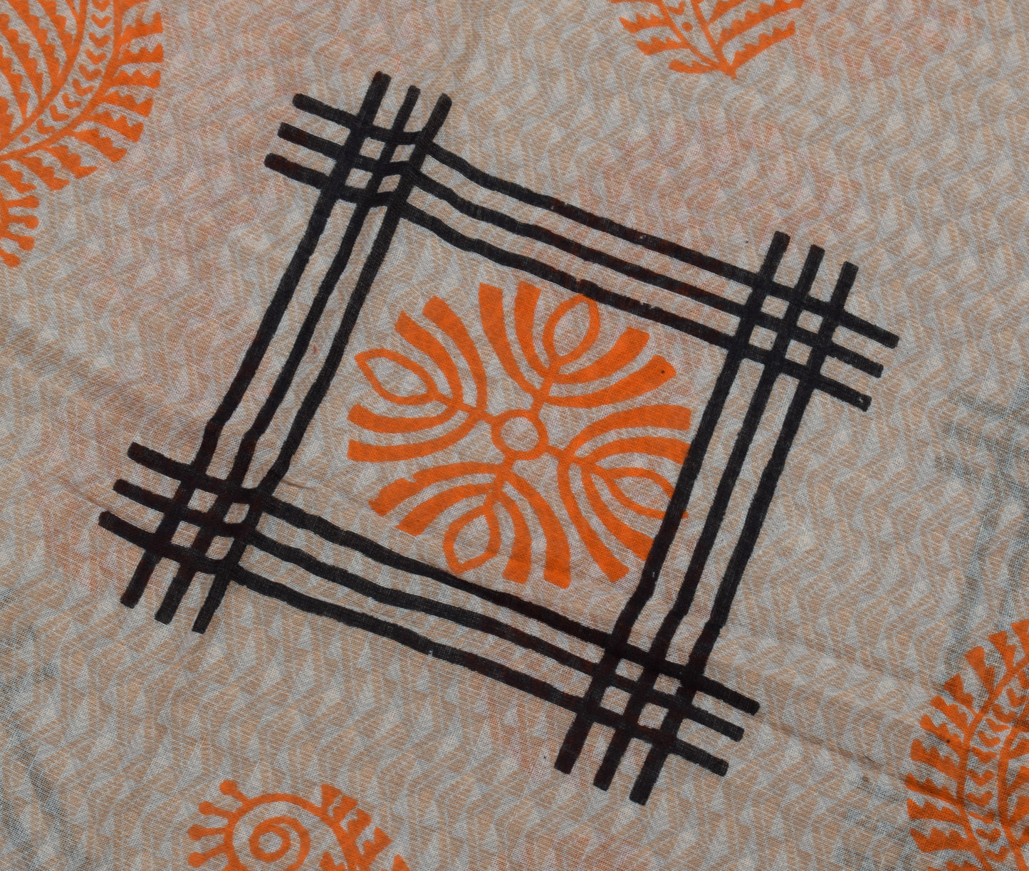 Sushila Vintage Indian Saree 100% Pure Cotton Printed Soft Craft Sari Fabric