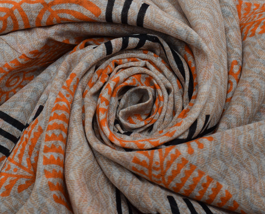 Sushila Vintage Indian Saree 100% Pure Cotton Printed Soft Craft Sari Fabric