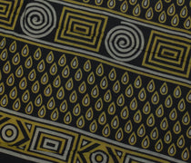 Sushila Vintage Brown Saree 100% Pure Cotton Printed Paisley Soft Craft Fabric