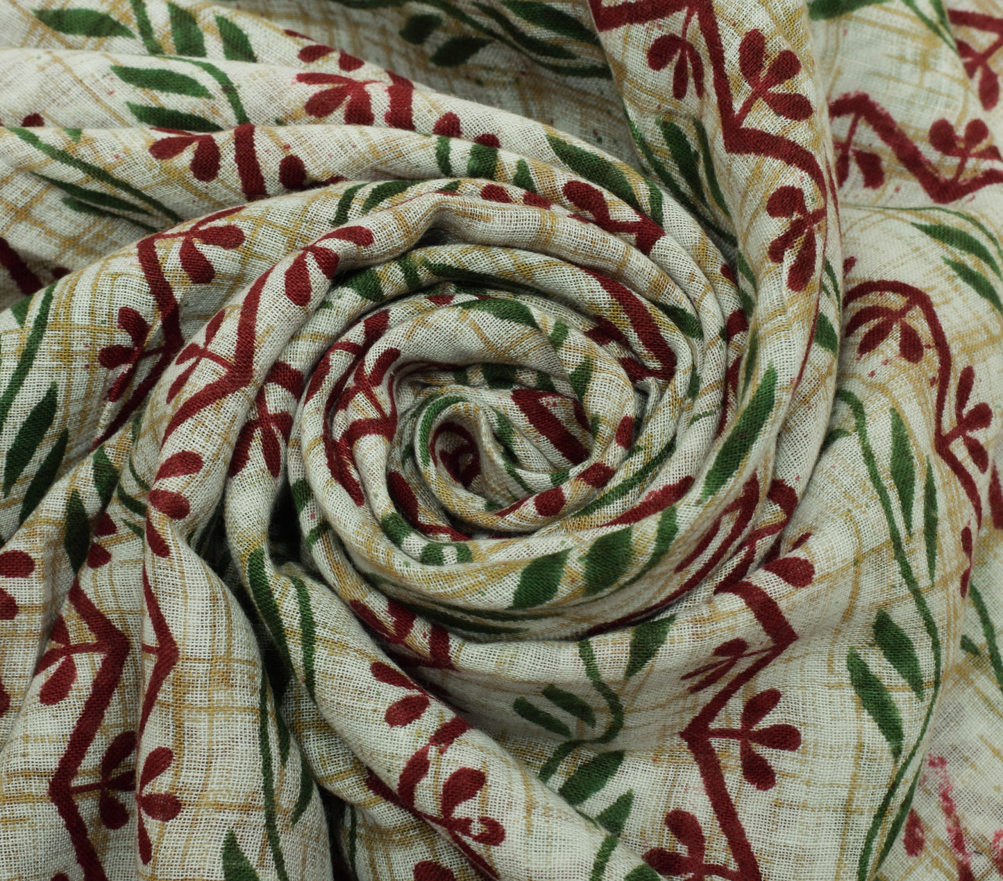 Sushila Vintage Indian Saree 100% Pure Cotton Printed Floral Soft Craft Fabric