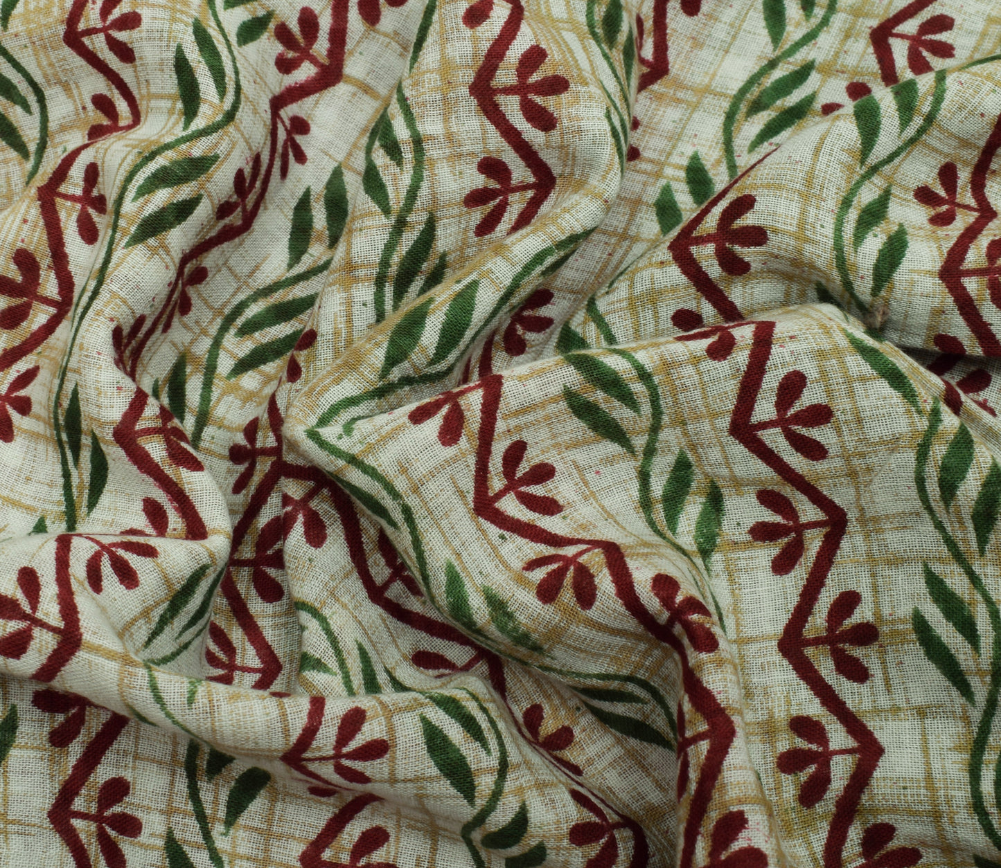 Sushila Vintage Indian Saree 100% Pure Cotton Printed Floral Soft Craft Fabric