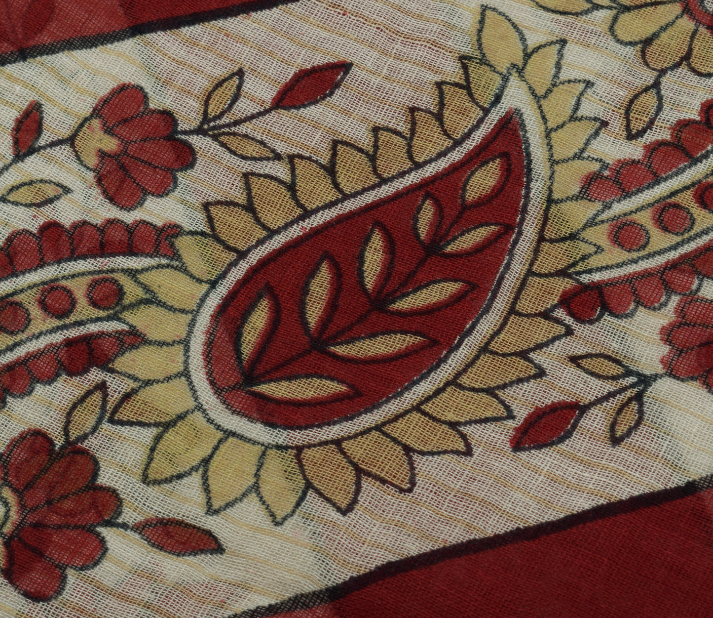 Sushila Vintage Indian Saree 100% Pure Cotton Printed Floral Soft Craft Fabric