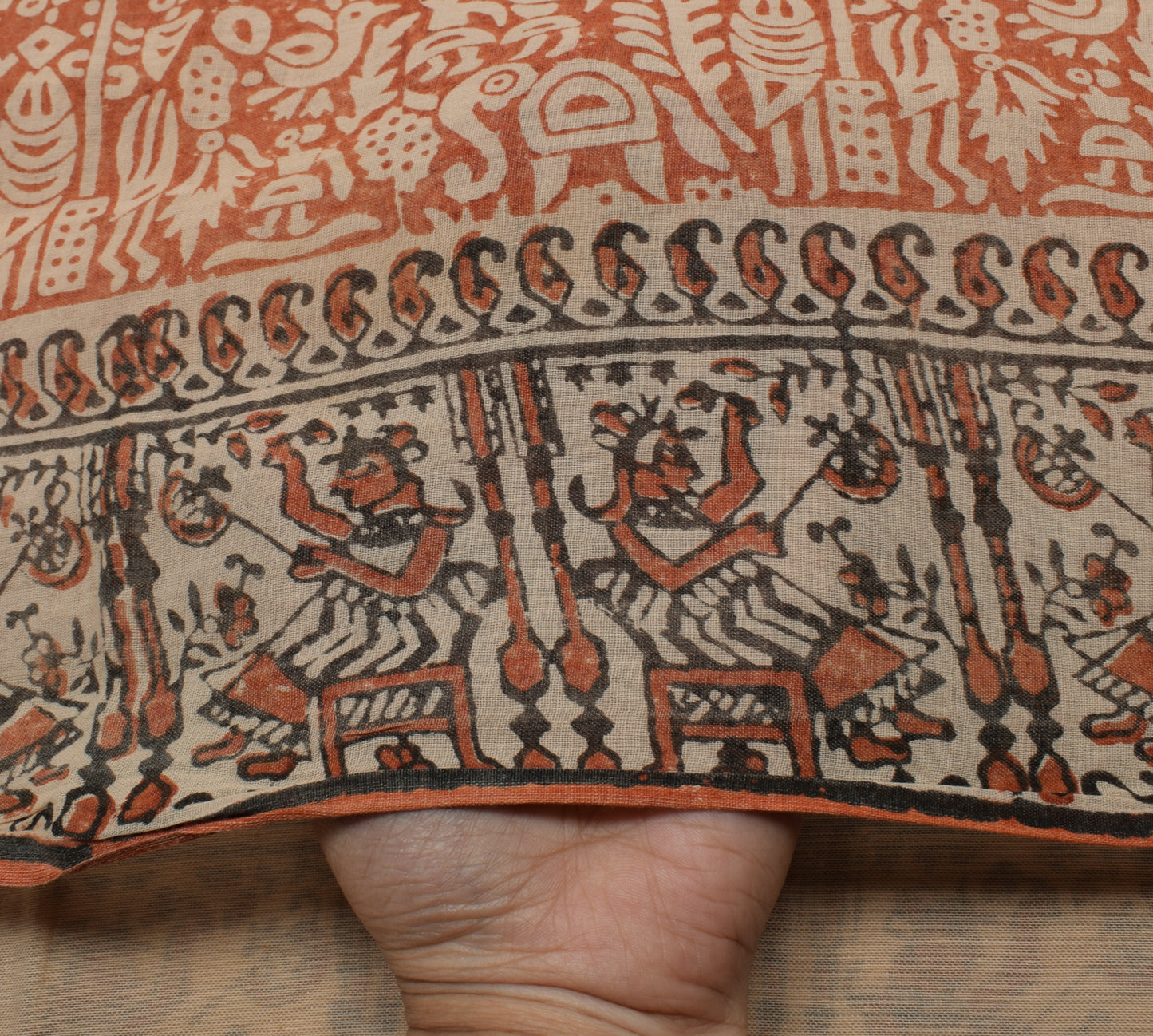 Sushila Vintage Indian Saree 100% Pure Cotton Printed 5 Yard  Soft Craft Fabric