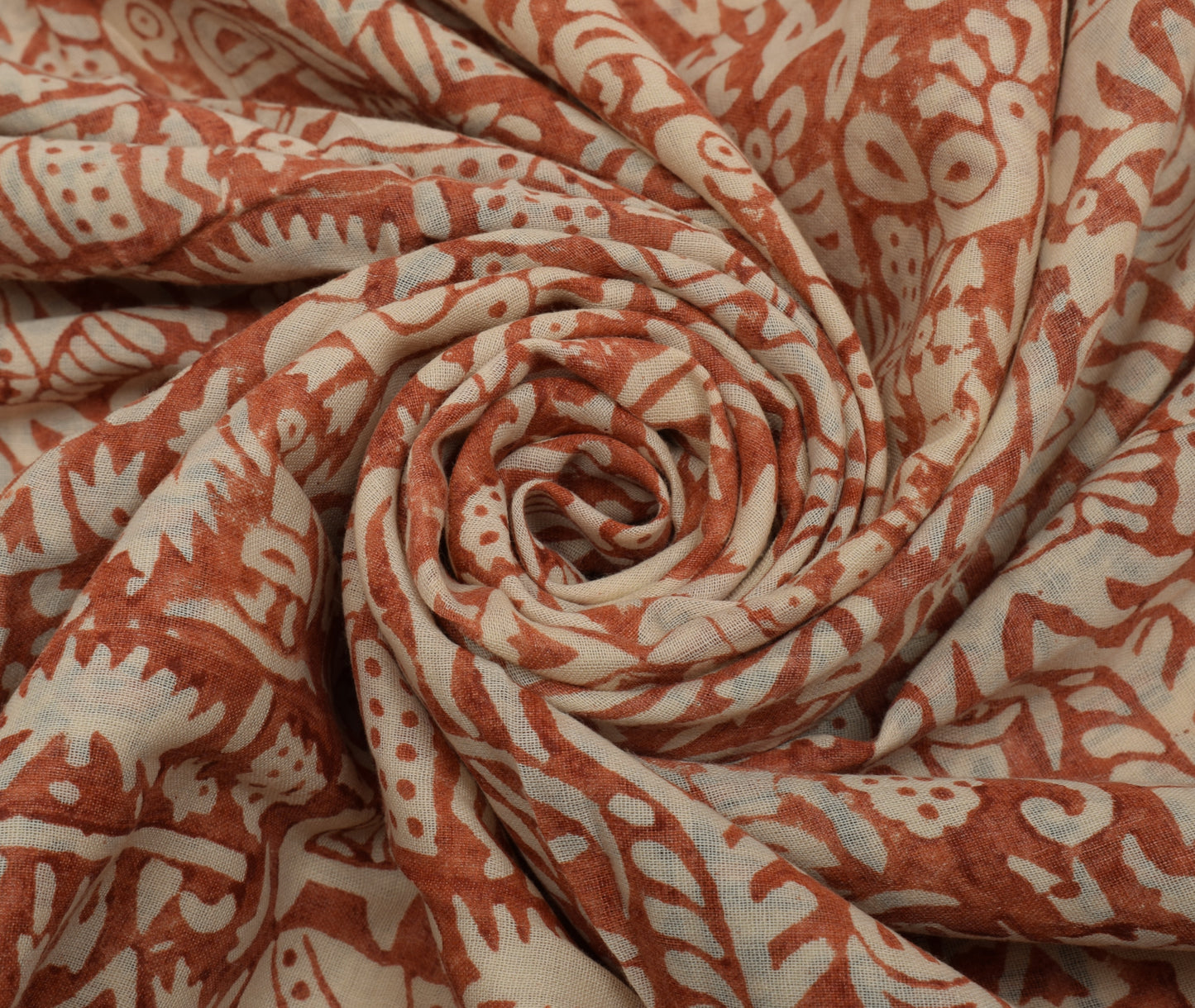 Sushila Vintage Indian Saree 100% Pure Cotton Printed 5 Yard  Soft Craft Fabric