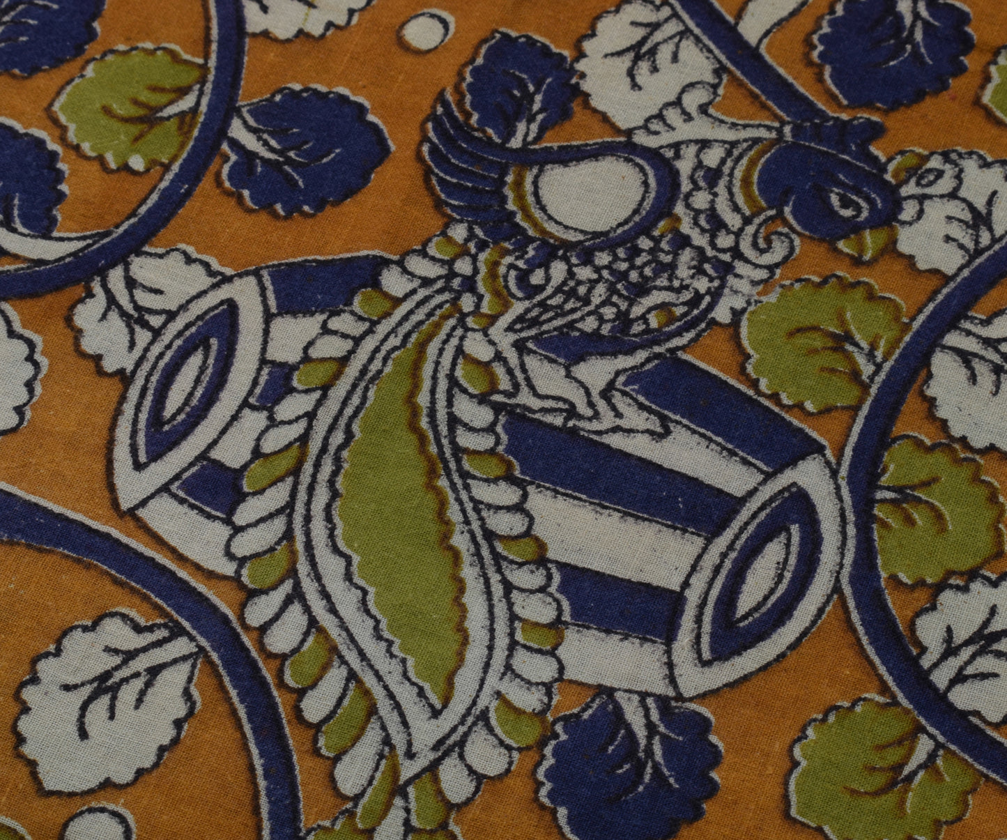 Sushila Vintage Green Saree 100%Pure Cotton Kalamkari Printed Floral Soft Fabric