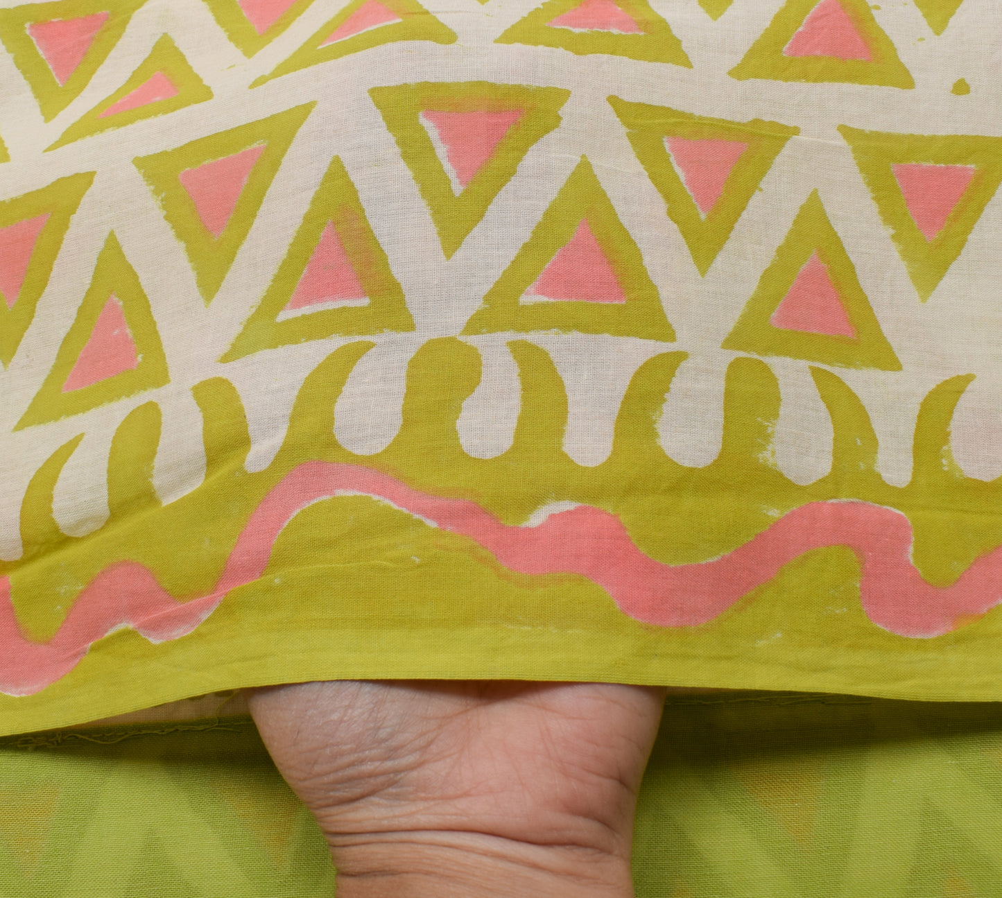 Sushila Vintage Cream Saree 100% Pure Cotton Printed 5 Yard Soft Craft Fabric