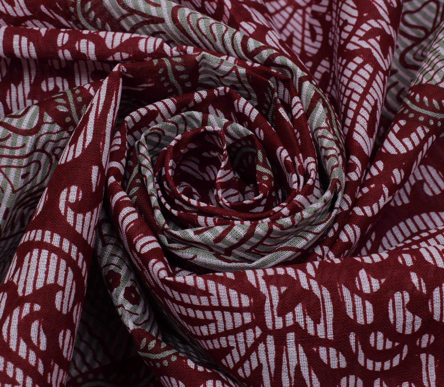 Sushila Vintage Indian Saree 100% Pure Cotton Printed 5 Yard Craft Fabric