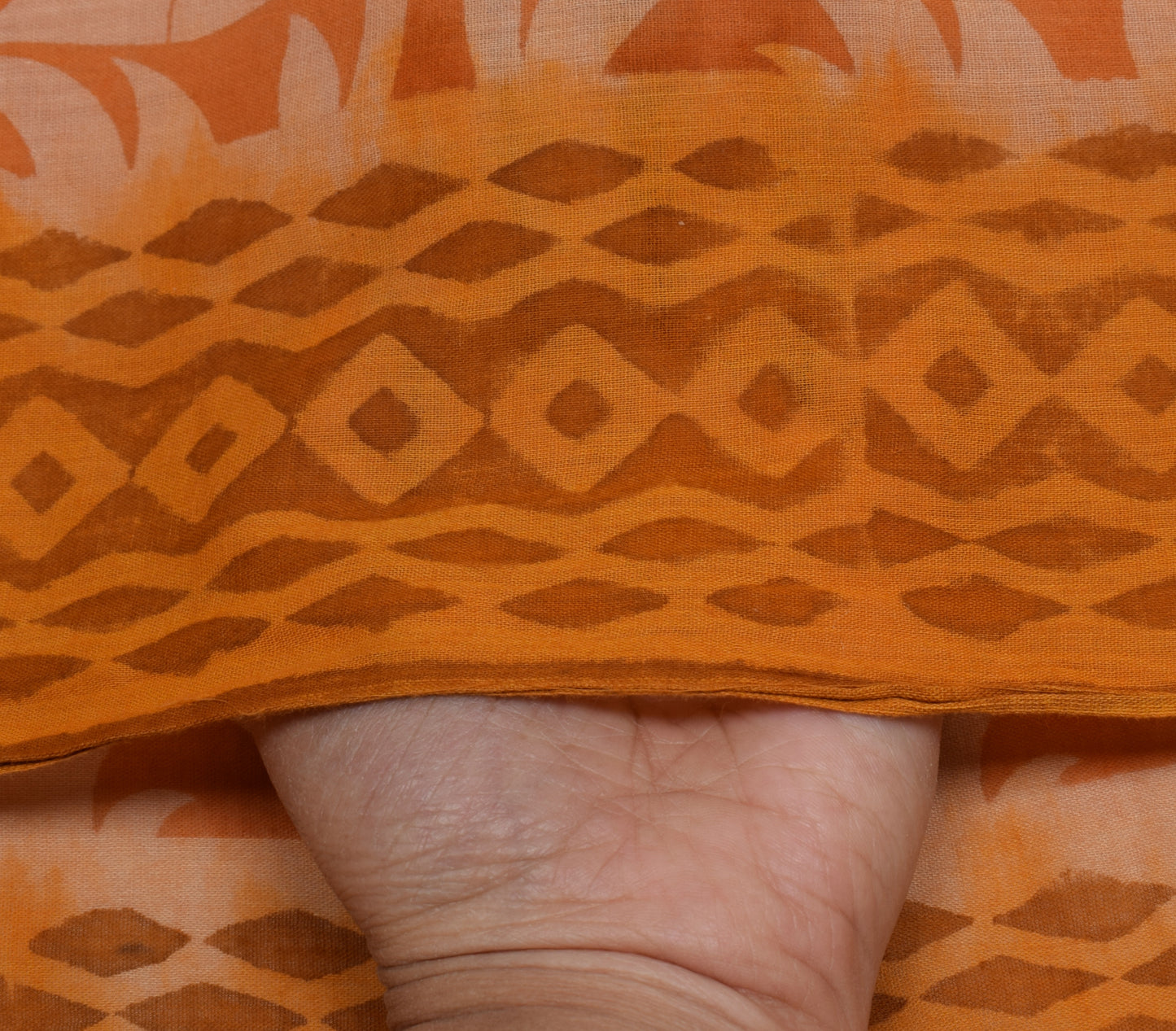 Sushila Vintage Indian Saree Pure Cotton Printed Floral Soft 5 Yard Craft Fabric