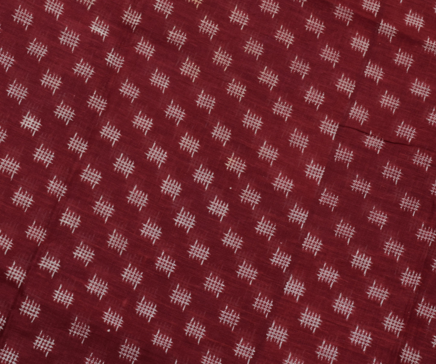 Sushila Vintage Maroon Saree 100% Pure Cotton Printed Soft Craft Sari Fabric
