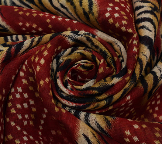 Sushila Vintage Multi-Color Saree 100% Pure Cotton Printed Soft Craft Fabric