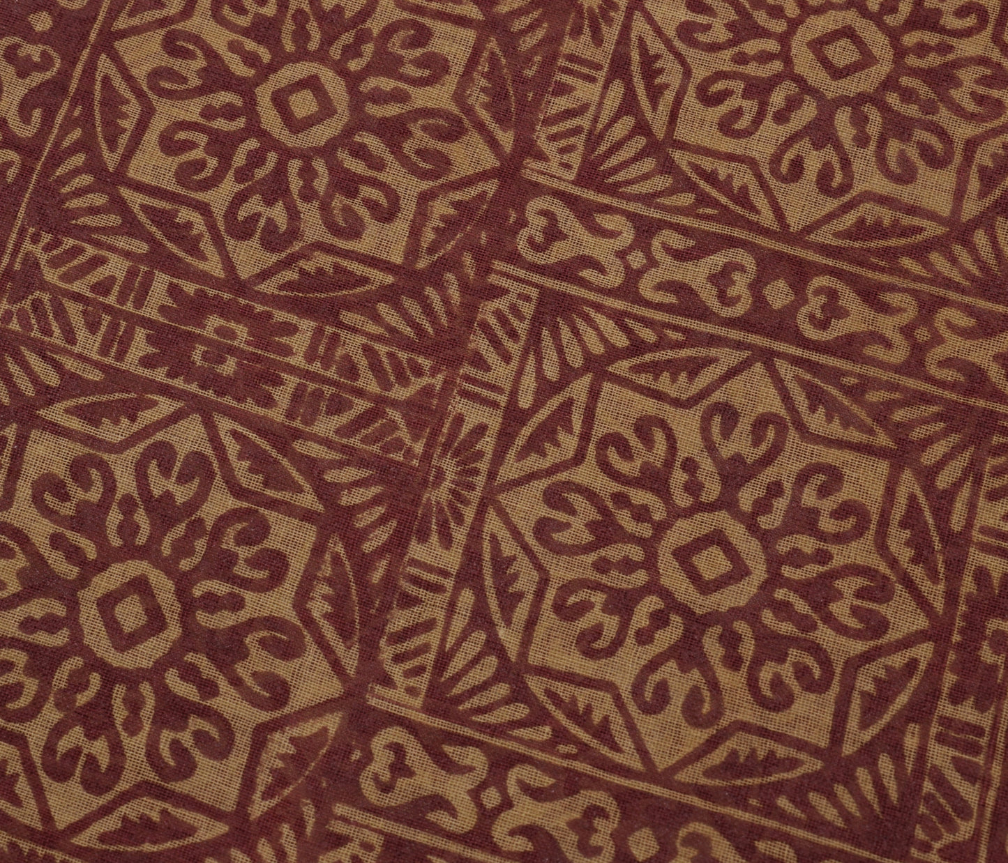 Sushila Vintage Indian Saree 100% Pure Cotton Printed Floral 5 Yard Craft Fabric