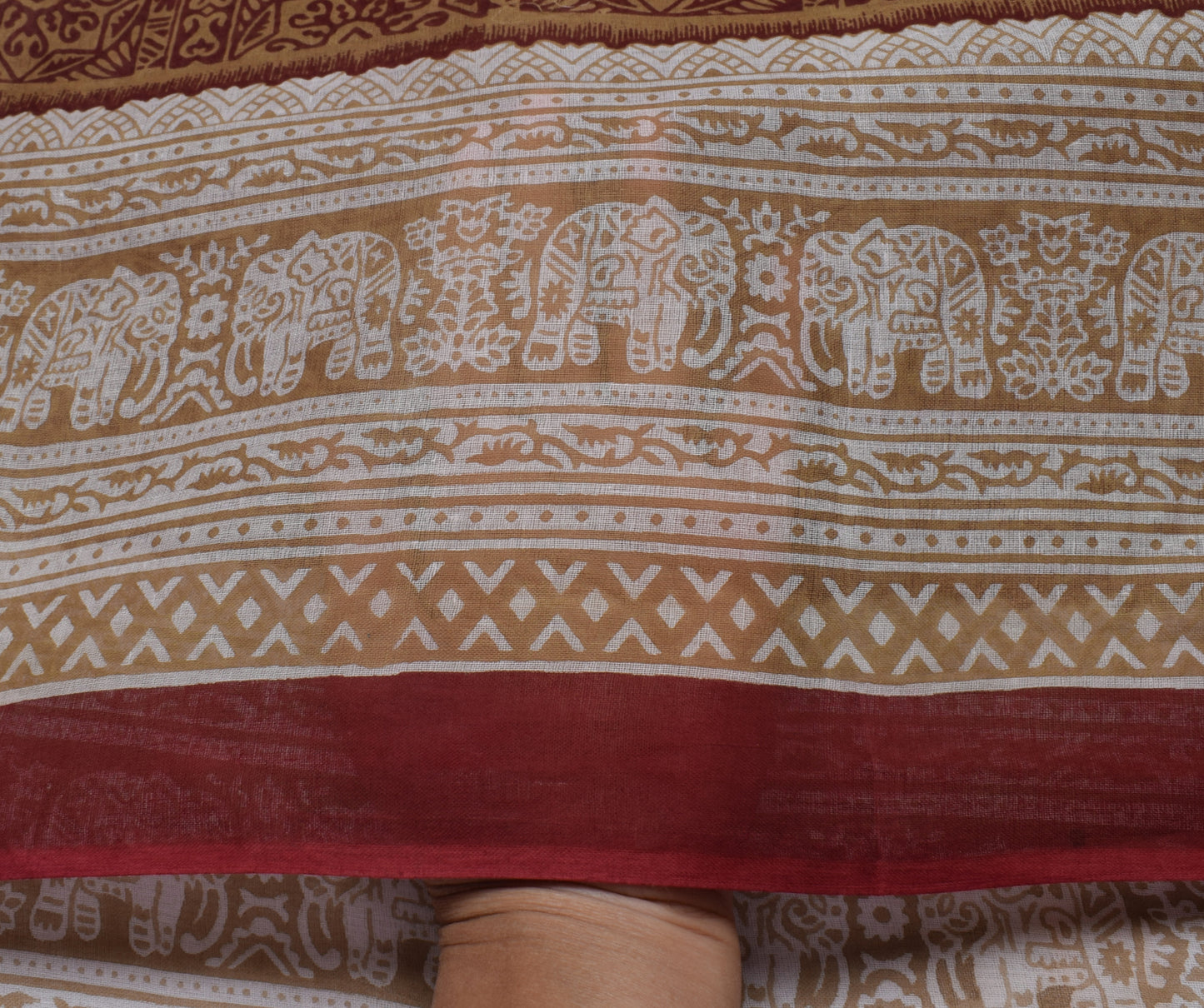 Sushila Vintage Indian Saree 100% Pure Cotton Printed Floral 5 Yard Craft Fabric