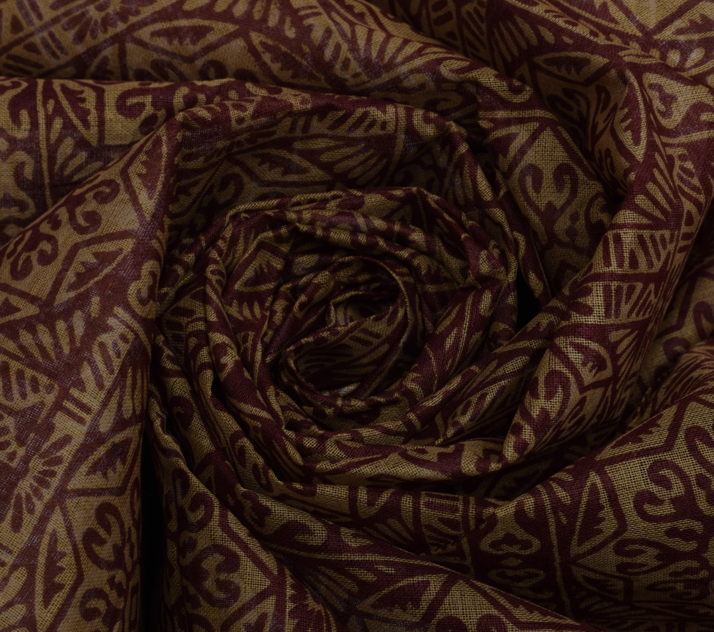 Sushila Vintage Indian Saree 100% Pure Cotton Printed Floral 5 Yard Craft Fabric