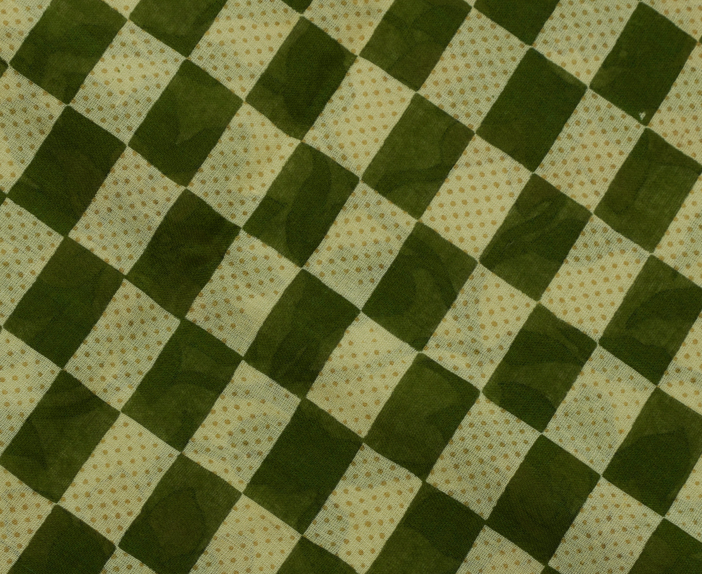 Sushila Vintage Green Saree 100% Pure Cotton Printed 5 Yard Soft Craft Fabric
