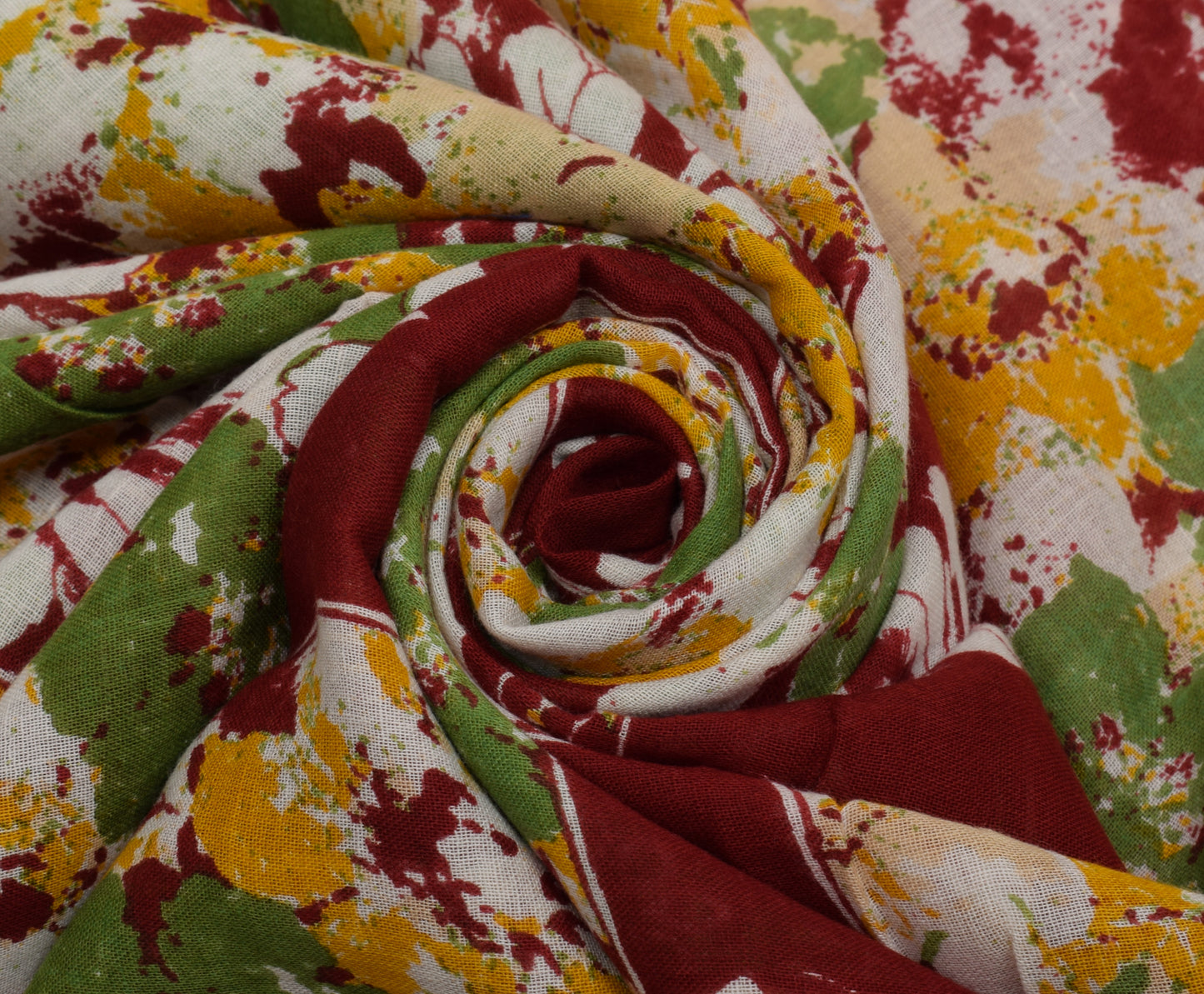 Sushila Vintage Cream Saree 100% Pure Cotton Printed Floral Soft Craft Fabric