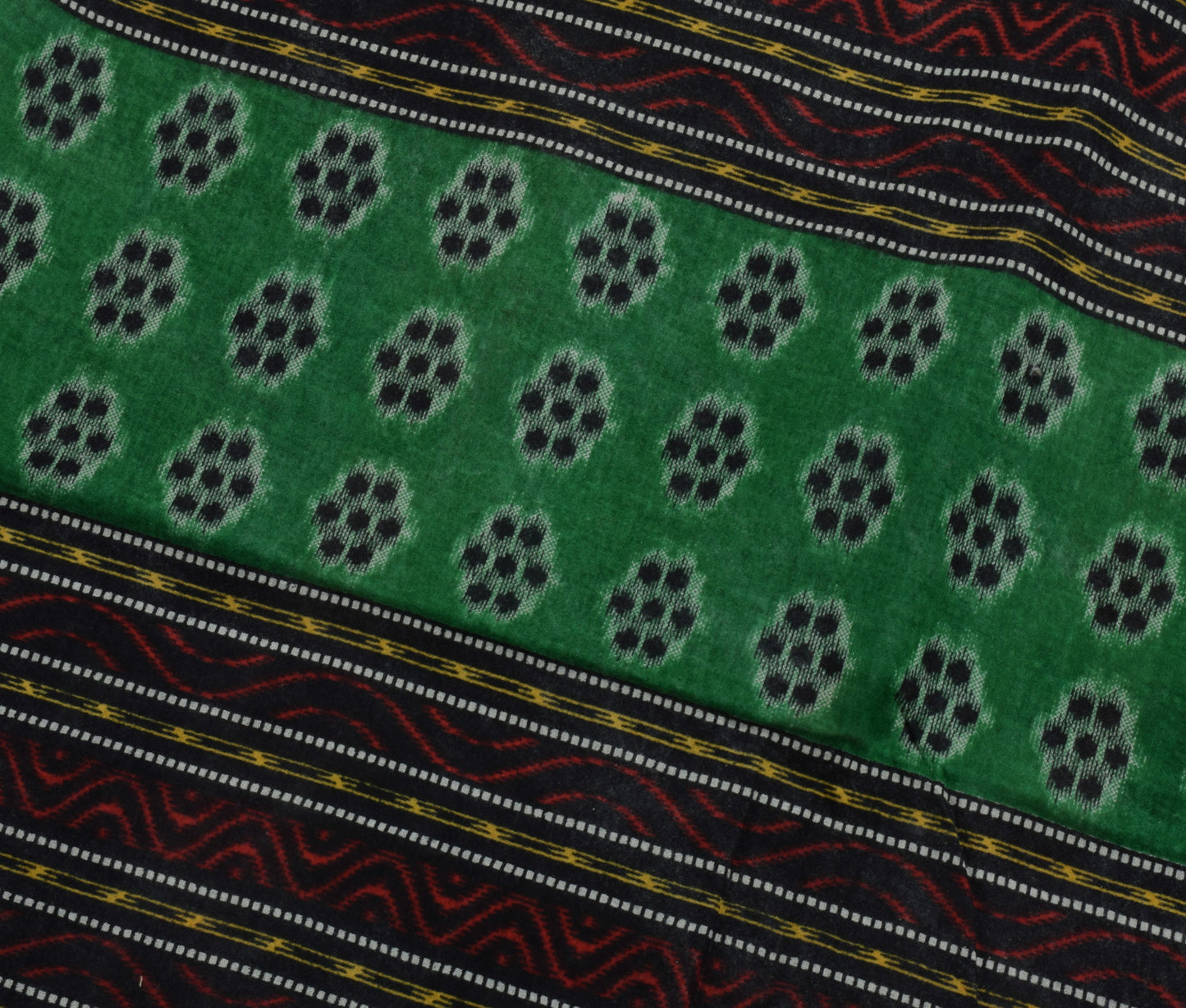 Sushila Vintage Indian Saree 100% Pure Cotton Printed Craft Sari Fabric