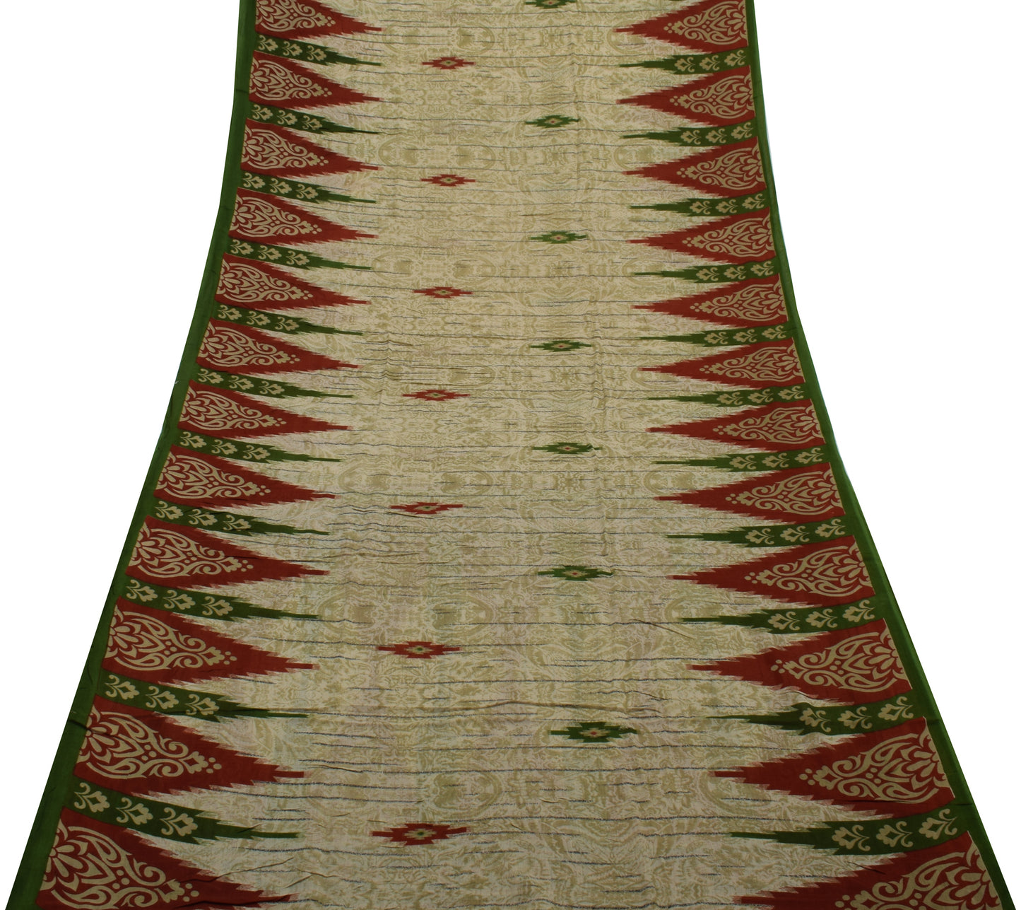 Sushila Vintage Brown Saree 100% Pure Cotton Printed Floral Soft Craft Fabric
