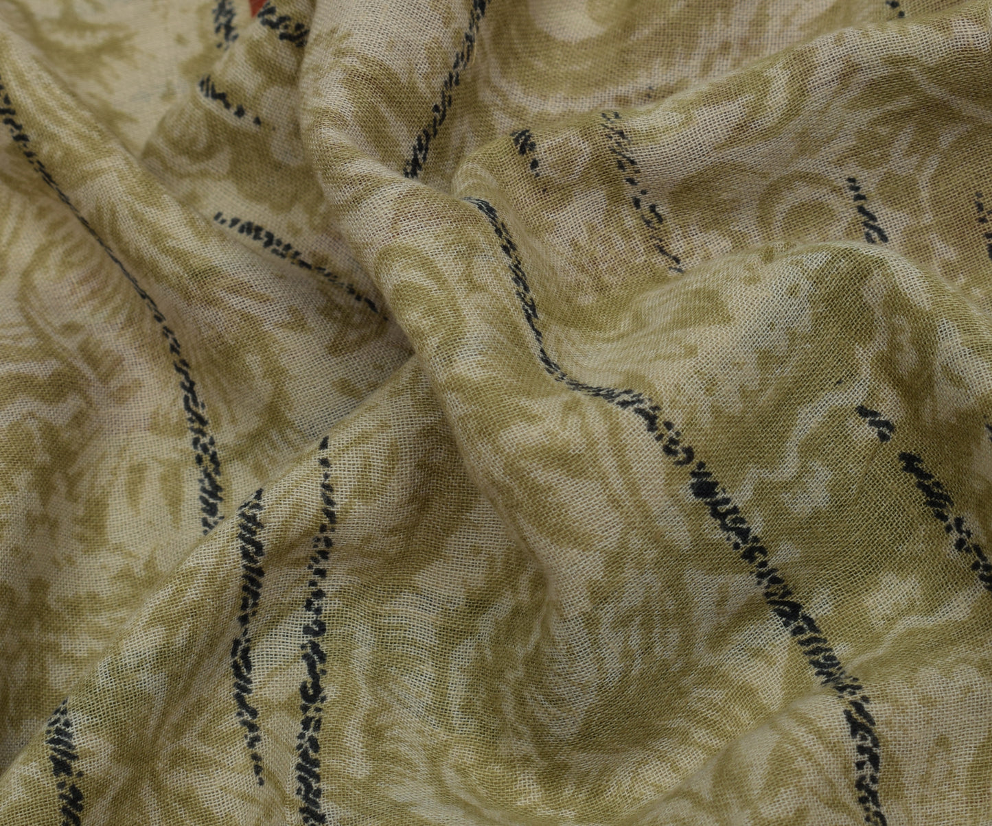 Sushila Vintage Brown Saree 100% Pure Cotton Printed Floral Soft Craft Fabric