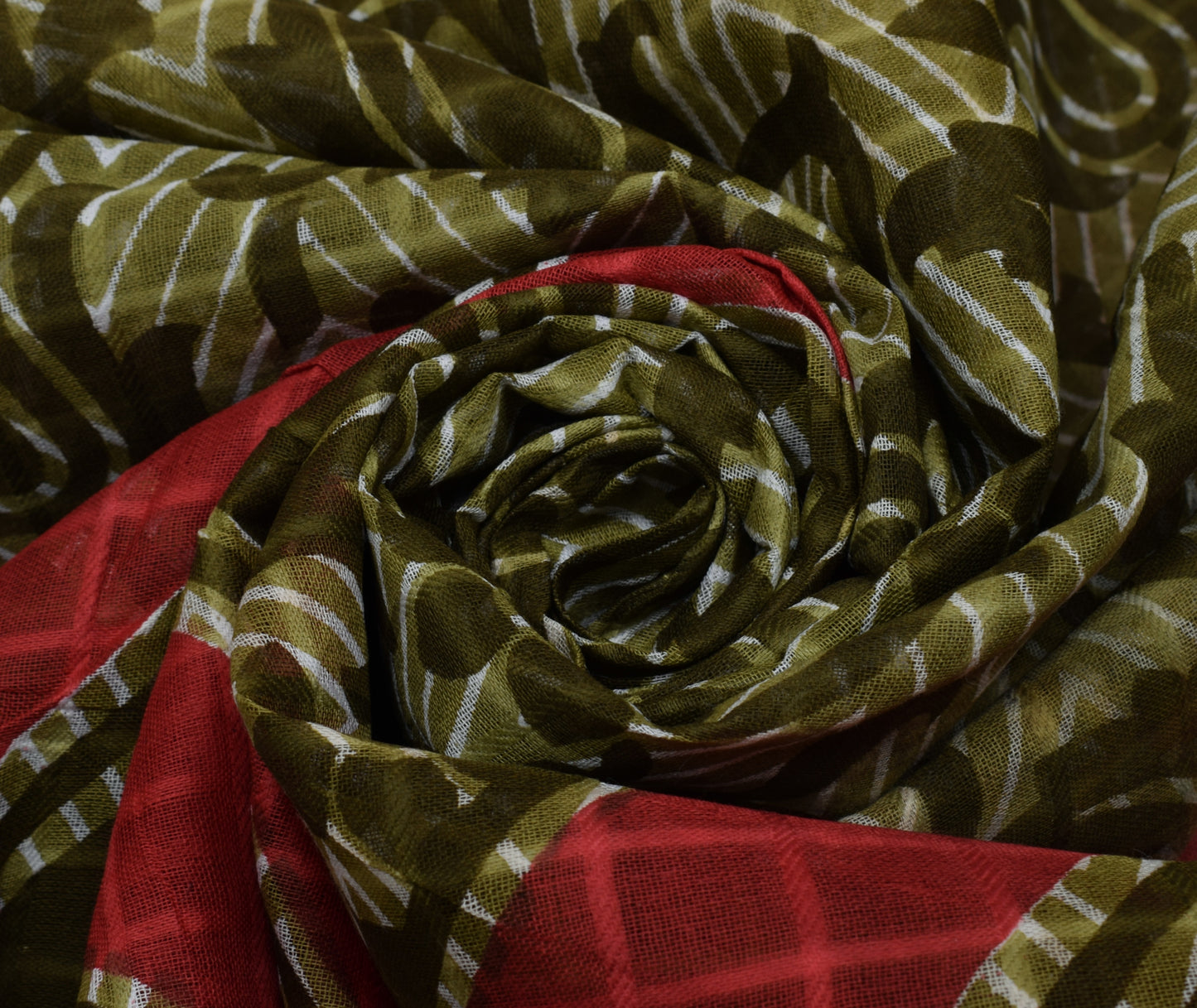 Sushila Vintage Green Indian Saree 100% Pure Cotton Printed Floral Craft Fabric