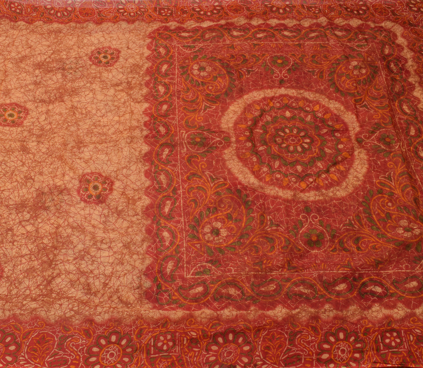 Sushila Vintage Indian Saree 100% Pure Cotton Printed 5 Yard Craft Sari Fabric