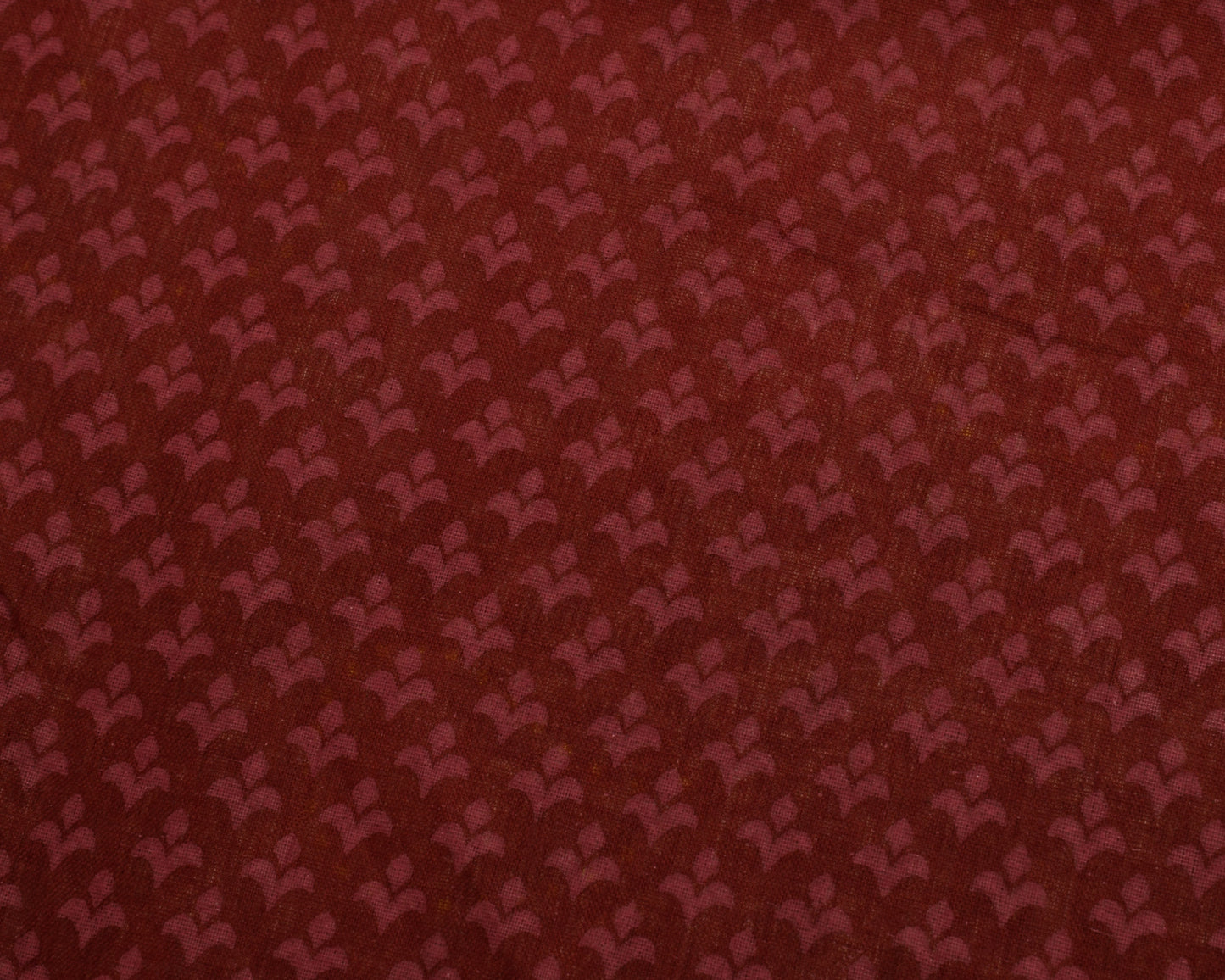 Sushila Vintage Brown Saree 100% Pure Cotton Printed Paisley Soft Craft Fabric