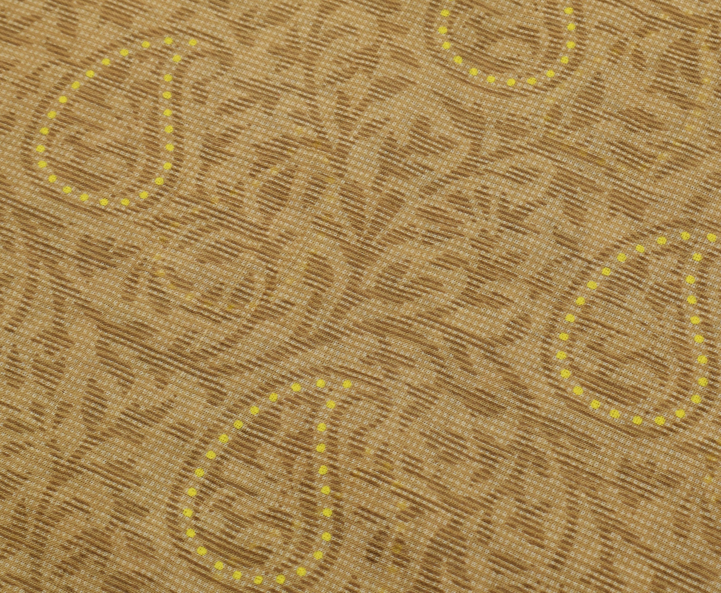 Sushila Vintage Brown Saree 100% Pure Cotton Printed Paisley Soft Craft Fabric