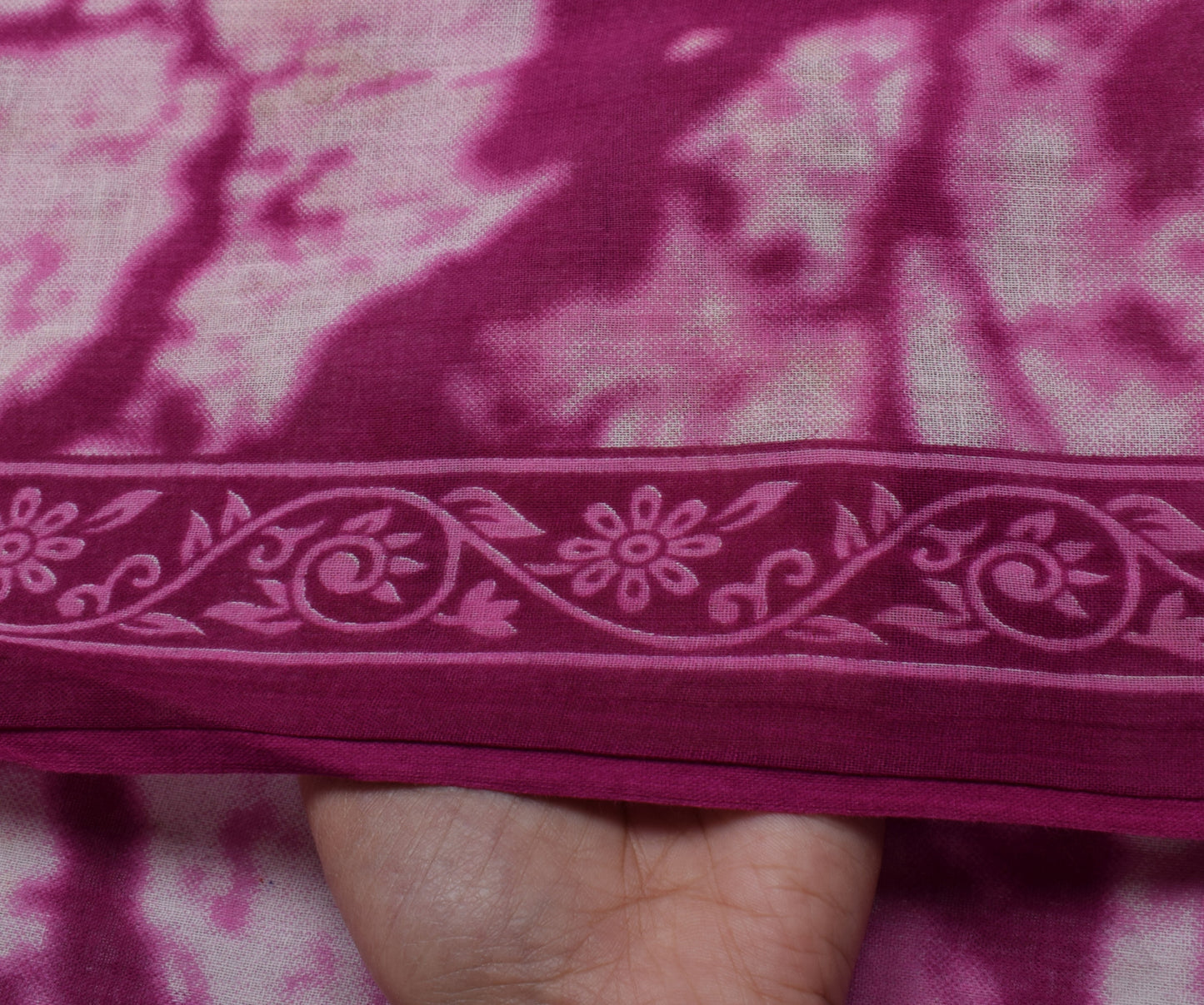 Sushila Vintage Indian Saree 100% Pure Cotton Printed 5 Yard Soft Craft Fabric