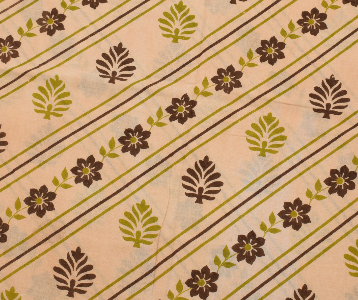 Sushila Vintage Indian Saree 100% Pure Cotton Printed Floral Soft Craft Fabric